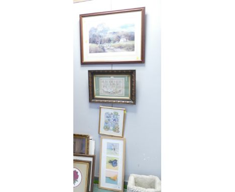 Tapestry pictures, needlepoint embroideries and limited edition sheep farmer print