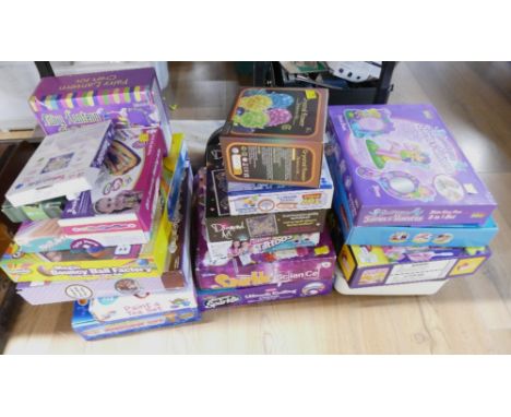 Children's crafting kits, Magic Bouncy Ball Factory, Super Cool Science Kit and Glitter Tattoos etc
