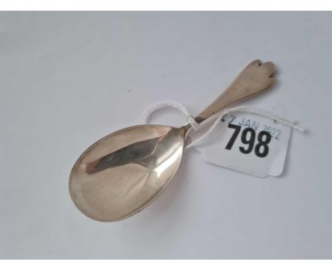 Another caddy spoon with trifid end Sheffield by FH 