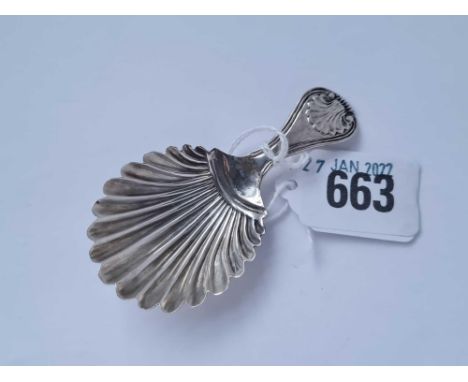 A RARE INVERNESS CADDY SPOON SHELL PATTERN BOWL AND STEM 