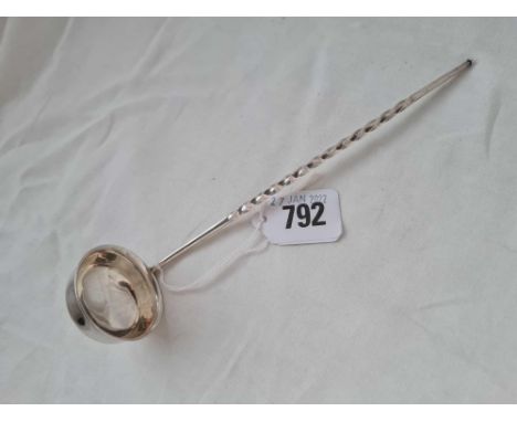 A twisted handled silver toddy ladle Sheffield 1881