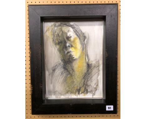 SIGNED PAINTING OF A "SELF PORTRAIT" BY DEANA NASTIC 27CM X 37CM