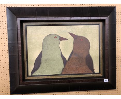 INUIT PRINT ENTITLED 'TWO BIRDS' 55CM X 37CM APPROX
