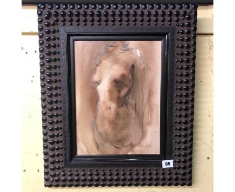 SIGNED GIGLEE PRINT OF A "TORSO IN BROWN" BY DEANA NASTIC 24CM X 32CM