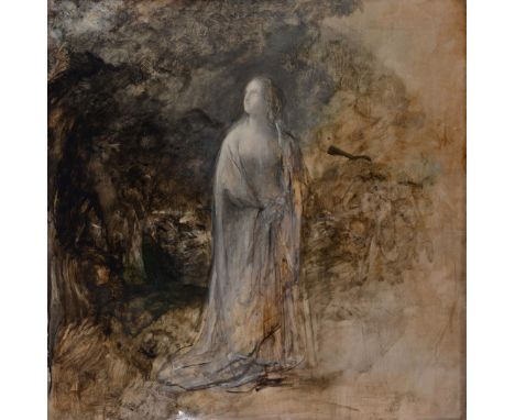 SIR WILLIAM BOXALL (1800-1879) Portrait of a female beauty in a landscape, oils on canvas, 88 x 88cm The work is sold togethe