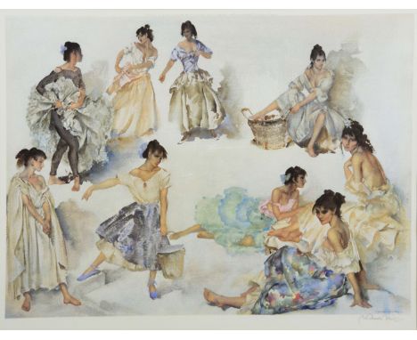 AFTER SIR WILLIAM RUSSELL FLINT 'Variations on a theme', signed in pencil, Limited Edition colour print, 48 x 63cm
