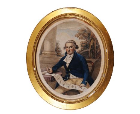 THOMAS RYDER AFTER SIR THOMAS LAWRENCE Portrait of Thomas Bunbury, Esq., engraving, oval, 33 x 27cm