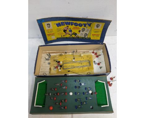 'New Footy' - a pre-Subbuteo table soccer game in original box with goals and other accessories Location: 