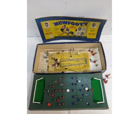 'New Footy' - a pre-Subbuteo table soccer game in original box with goals and other accessories Location: 