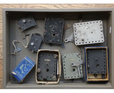 A Meccano clockwork 'Magic motor' boxed, together with a boxed No1 motor and six other various sized motors, all with keys. (