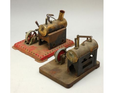 A Mamod static live steam engine, together with a similar example (maker unknown) (2)