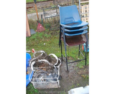 A Flood light, tennis net, etc.,
