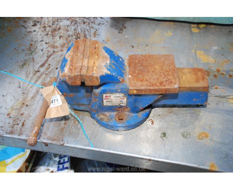 A 4'' engineering bench vice.