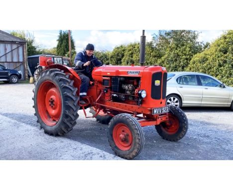 A Nuffield 4DM/Universal Four Diesel-engined farm tractor registration no. MVV 923 first registered in this country on 21/05/