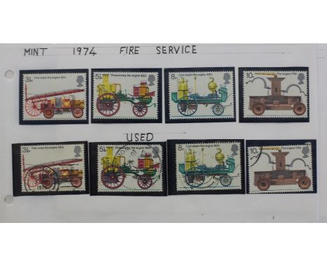 An album of mint and used commemorative stamps, eighteen first day covers, a quantity of unaddressed first day covers 1974-19