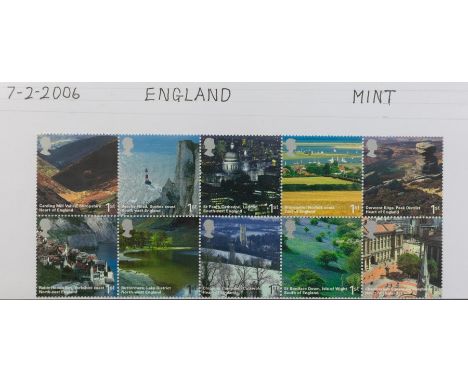 An album of mint and used commemorative stamps and eleven first day covers 2012-2013 and an album of mint and unused commemor