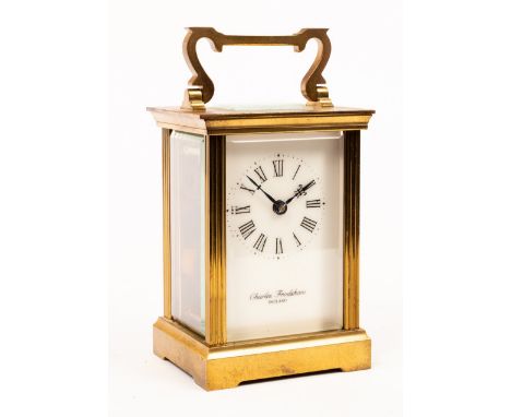 A gilt brass carriage clock by Devon Clocks, the dial signed Charles Frodsham, 15.5cm high CONDITION REPORT: Condition inform