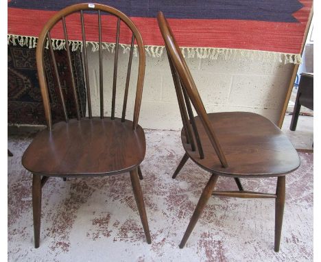 Set of 4 Ercol stick back chairs