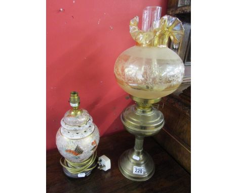 Oriental lamp base and oil lamp