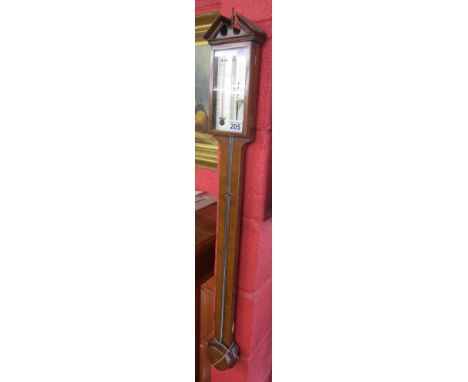 Antique mahogany stick barometer by Richard Noither, Hull