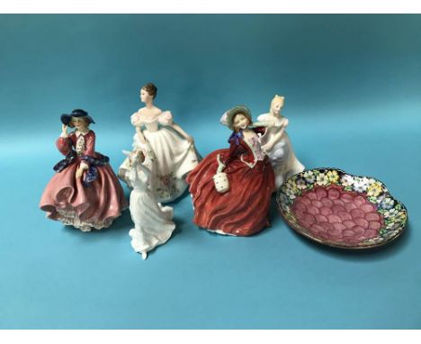 Four Royal Doulton ladies etc