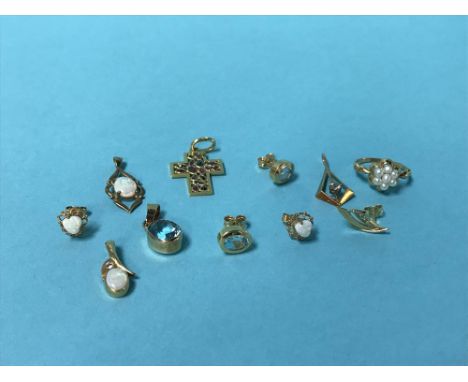 Opal earrings, pendants etc.