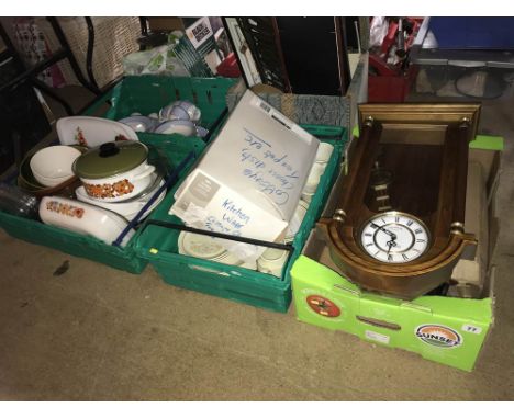 Five boxes of assorted including Royal Doulton dinner and tea service