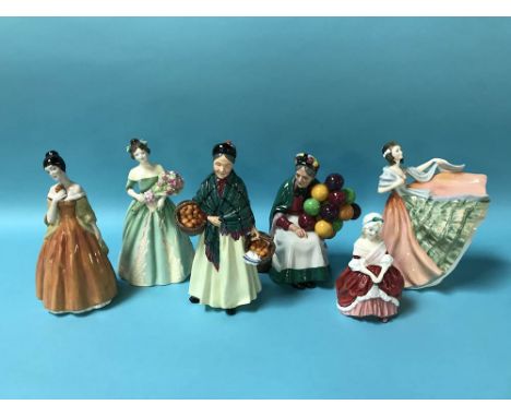 Six various Royal Doulton figurines