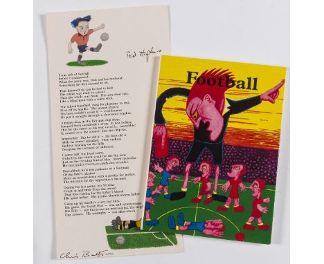 Hughes (Ted) Football, one of 60 copies with additional loose print, signed by the artist, from an edition of 499 copies, ill