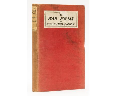 Sassoon (Siegfried) The War Poems, first edition, original red cloth, paper label to upper cover a little soiled and abraded 