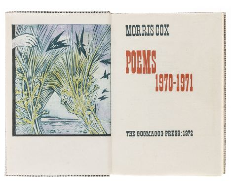 Gogmagog Press.- Cox (Morris) Poems 1970-1971, number 9 of 50 copies signed by the author/artist, printed in black and colour