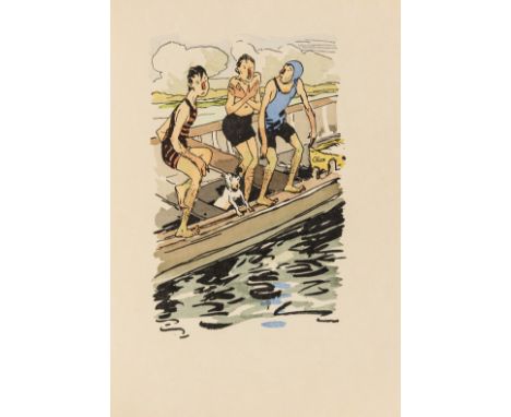 NO RESERVE Jerome (Jerome K.) Trois Hommes dans un Bateau, number 15 of 35 copies on japon with 2 additional suites of plates