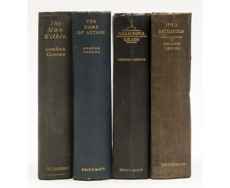 Greene (Graham) The Name of Action, 1930; Stamboul Train, 1932; It's a Battlefield, spine lightly faded, 1934, first editions