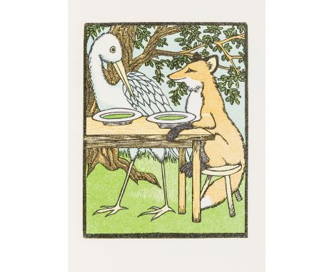 Chamberlain Press.- Aesop. A selection of Aesop's Fables, number 84 of 150 copies signed by the artist, printed in green and 