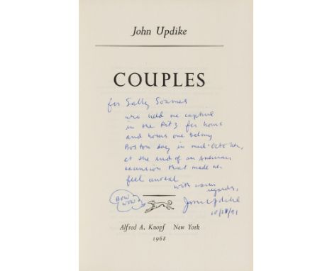 Updike (John) Couples, first edition, New York, 1968; Rabbit at Rest, first English edition, 1990, presentation inscriptions 