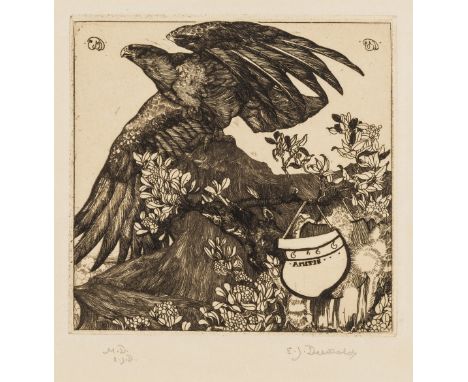 Detmold (Edward Julius, 1883-1957) Eagle, three impressions, etchings, all signed in pencil, each platemark approx. 110 x 110