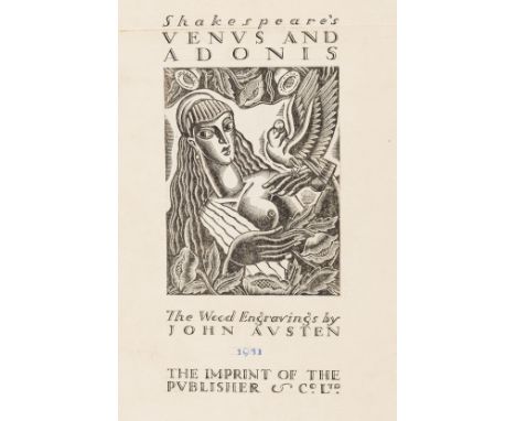 Shakespeare.- Austen (John) Venus and Adonis, 18 book illustrations for an unpublished project, including title page with woo