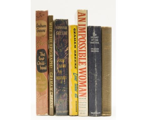Greene (Graham) Why the Epigraph?, one of 950 copies signed by the author, original cloth, gilt, The Nonesuch Press, 1989; Th