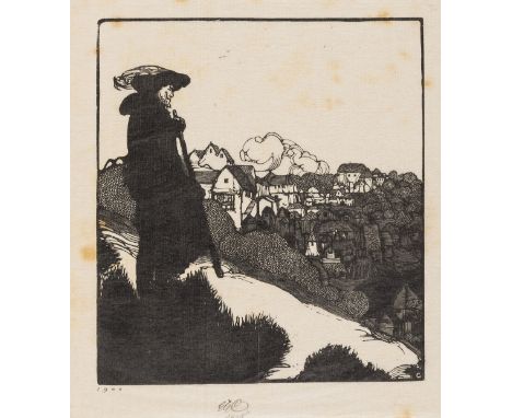 NO RESERVE Craig (Edward Gordon) Wittenberg, wood-engraving on Japan paper, signed and dated 1925 lower centre, numbered in p