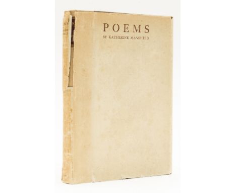 Mansfield (Katherine) Poems, first edition, light browning to endpapers, original cloth-backed boards, dust-jacket, spine spl