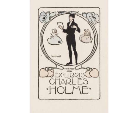 NO RESERVE Bookplates.- Simpson (Joseph W.) Joseph W.Simpson: His Book, number 2 of 75 hand-coloured copies and signed by the