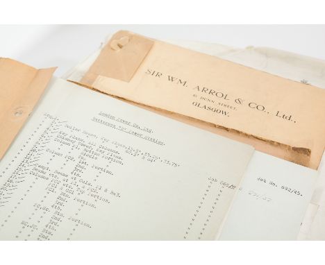 SELECTION OF DRAWING LISTINGS OF SIR WM. ARROL & CO. LTD. FOR BATTERSEA POWER STATION
including three folios for Battersea A 