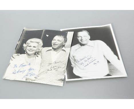 TWO FRANK SINATRA AUTOGRAPHED PHOTOGRAPHIC PRINTS
the first inscribed in black ink, 'To Camille, all the best, Frank Sinatra,