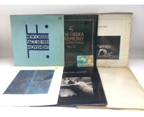 Six Joy Division and New Order LPs and 12inch singles including some first UK pressings comprising 'Closer', 'Movement' snd o