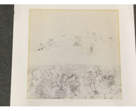 A limited edition print of the artwork for Robert Wyatt's 'Rock Bottom' by Alfreda Benge, signed and numbered by Robert and A