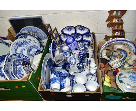 THREE BOXES AND LOOSE CERAMICS, to include thirty ceramic and metal thimbles on a display stand in the form of Great Britain,