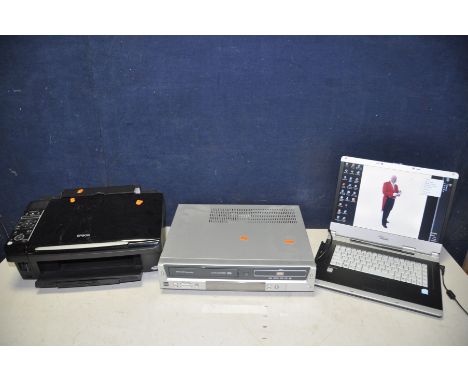 A FUJITSU SIEMENS V3515 AMILO PRO laptop, a Epson SX405 stylus printer and a Dual DVRW5002 vcr/dvd recorder no remote (all PA
