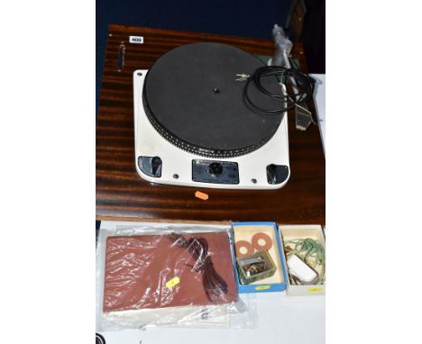 A GARRARD 301 TRANSCRIPTION TURNTABLE, Schedule No 51400/2, Serial No 58451 mounted to a recent plinth and fitted with a Gold