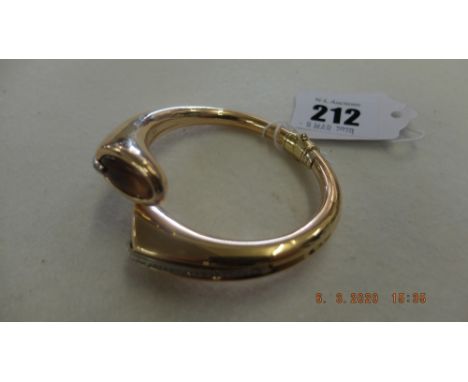 An 18ct gold II Gioiello diamond and citrine bangle, weight 22 grams