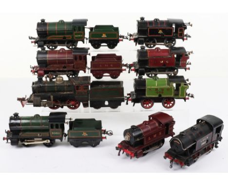 Hornby Series 0 gauge 0-4-0 locomotives, including 20volt No.1 0-4-0T LMS 2115, buffers repainted, two c/w 0-4-0 LNER 460 and